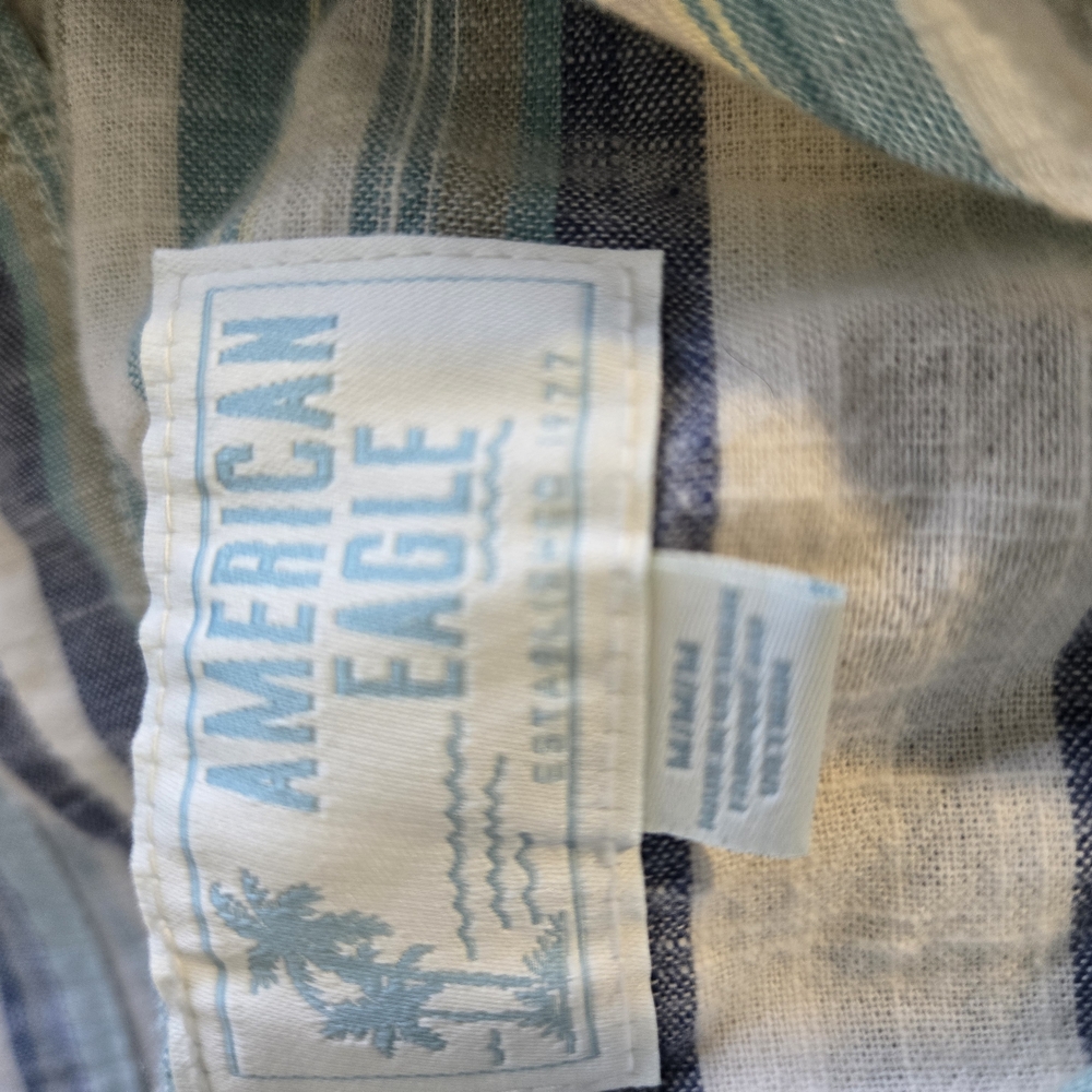 Striped Short Sleeve 2 Shirts AEO men's M - Picture 5 of 8